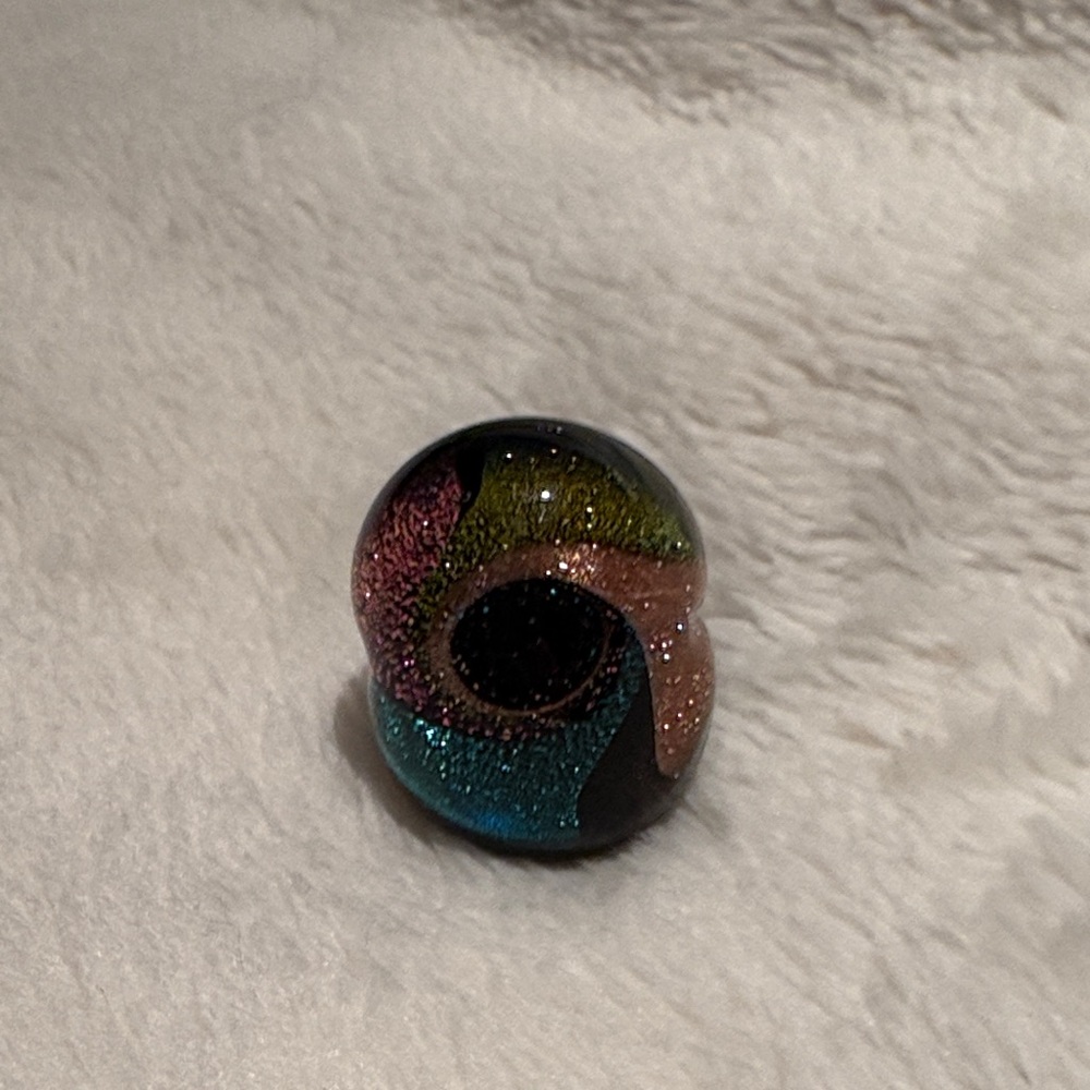 Murano Multicolor Swirl Glass Ring